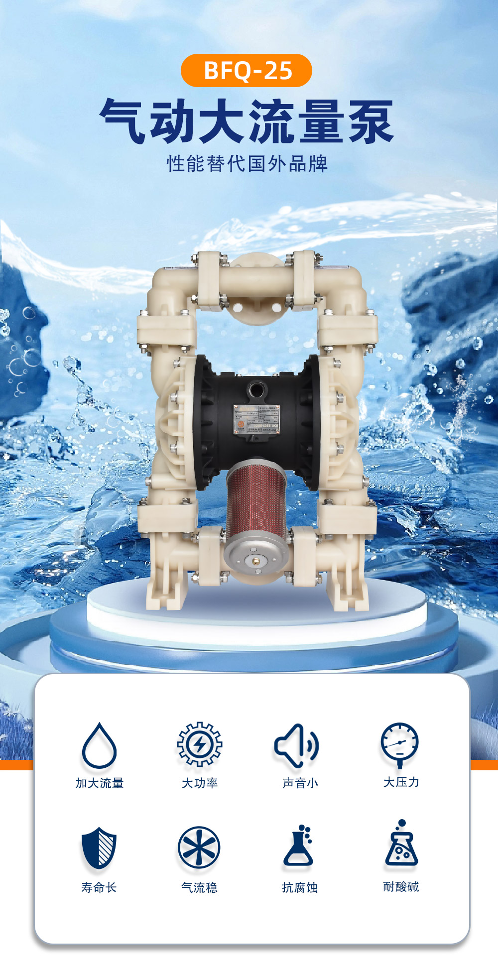 BFQ-25气动大流量隔膜泵介绍